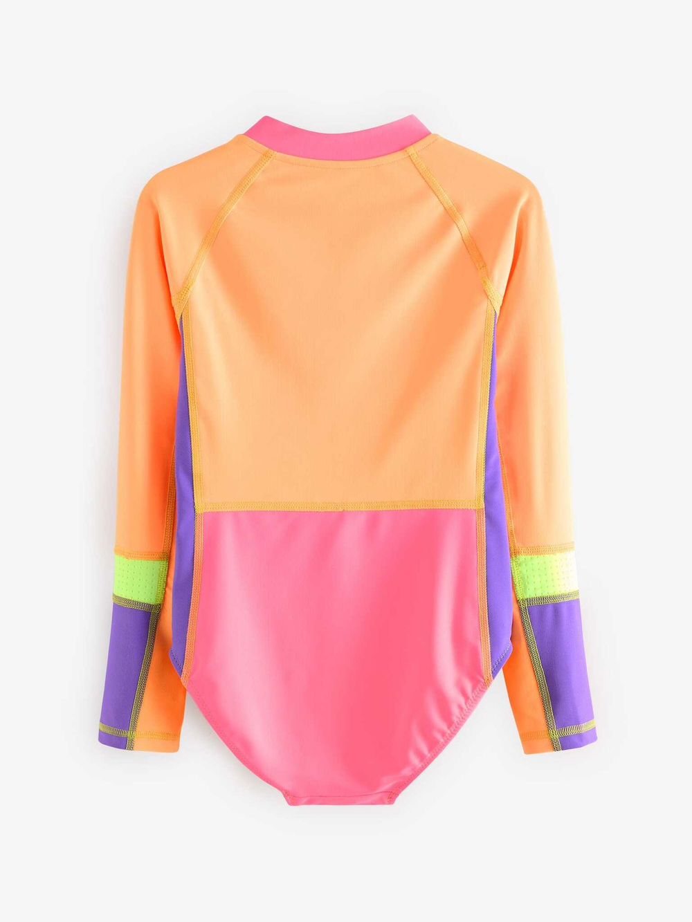 Купальник слитный на молнии для девочки Next 596-344, Оранжевый