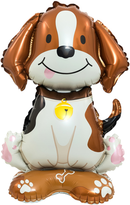 Шар 3D (24''/61 см) Фигура на подставке, Щенок, 1 шт. в уп.