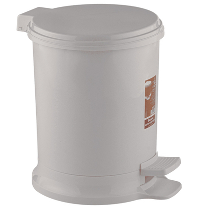 Ведро 7л с педалью (белый)
