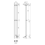 Полотенцесушитель электрический Point Гермес PN13812W П3 80x1200 диммер справа, белый