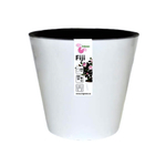 Горшок для цветов London D160 мм, 1,6 л, с дренажной вставкой, белый