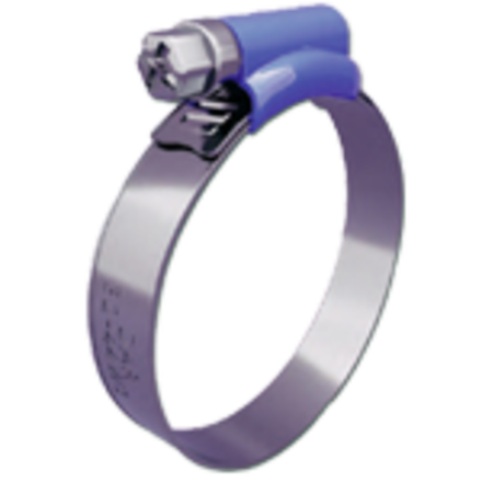 Хомут червячный d=011-17мм w=9.7мм - сталь W1 синий замок