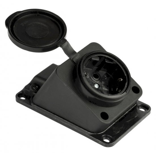 Розетка каучук настенная 16А 230Вт с крышкой 103039