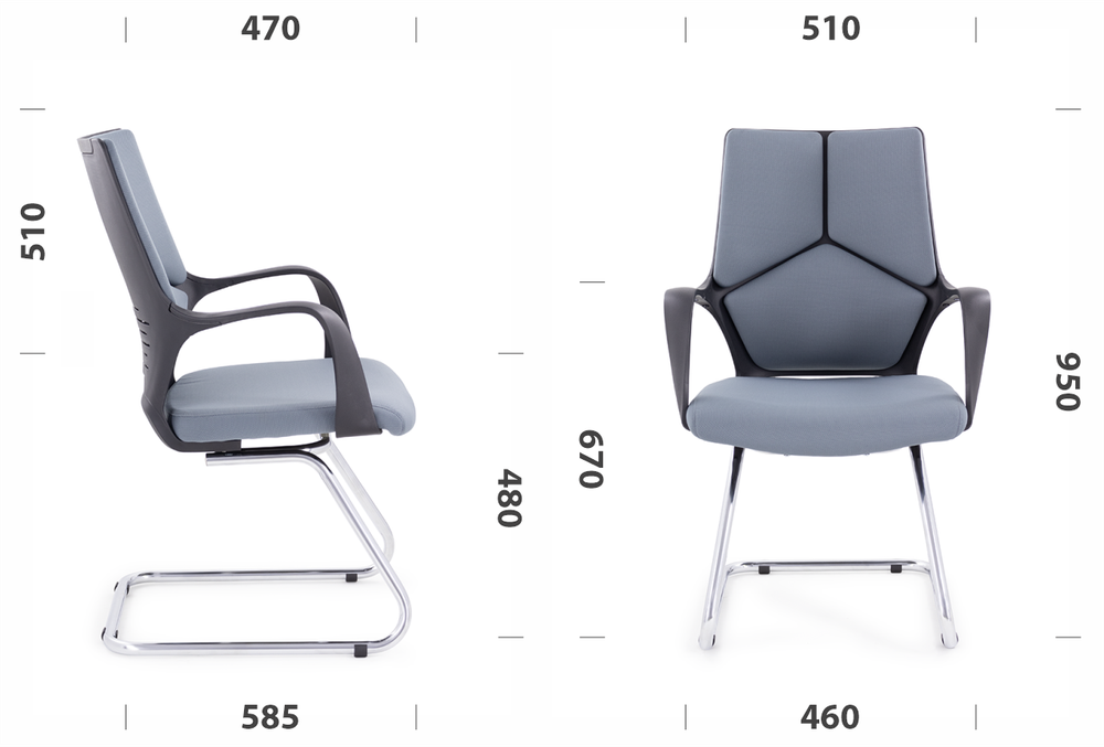 Кресло СН-710 Айкью, низкая спинка, полозья