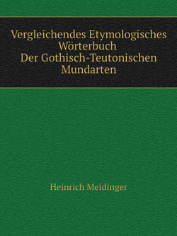 Vergleichendes Etymologisches Wörterbuch Der Gothisch-Teutonischen Mundarten | Heinrich Meidinger