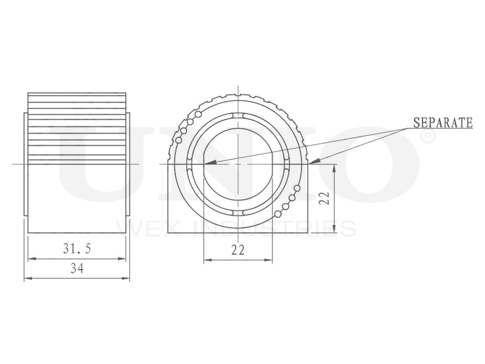Втулка переднего стабилизатора UNIO RMP-10010