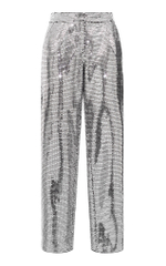 Брюки зауженные из пайеток