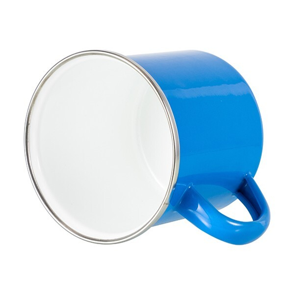 Кружка эмалированная Голубая для сублимации в инд. упаковке ПРЕМИУМ