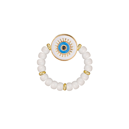 MANIOVICH Evil Eye Ring White