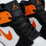 кроссовки Air Jordan 1 White / Black / Orange