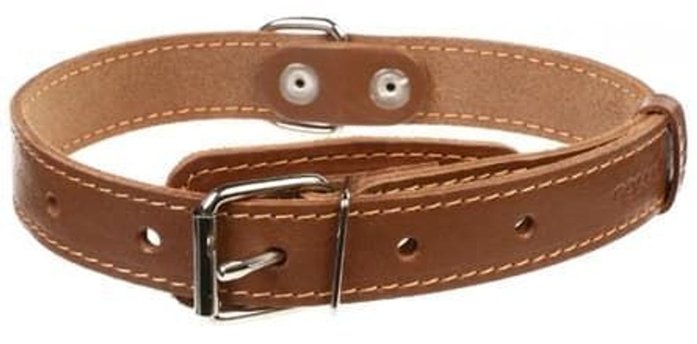Ошейник одинарный (ширина 25мм, длина 38-50см)коричневый  COLLAR