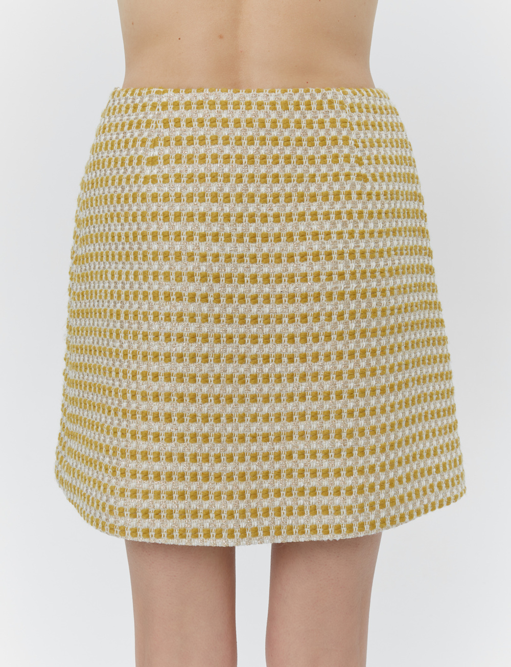 Юбка твидовая, золотой