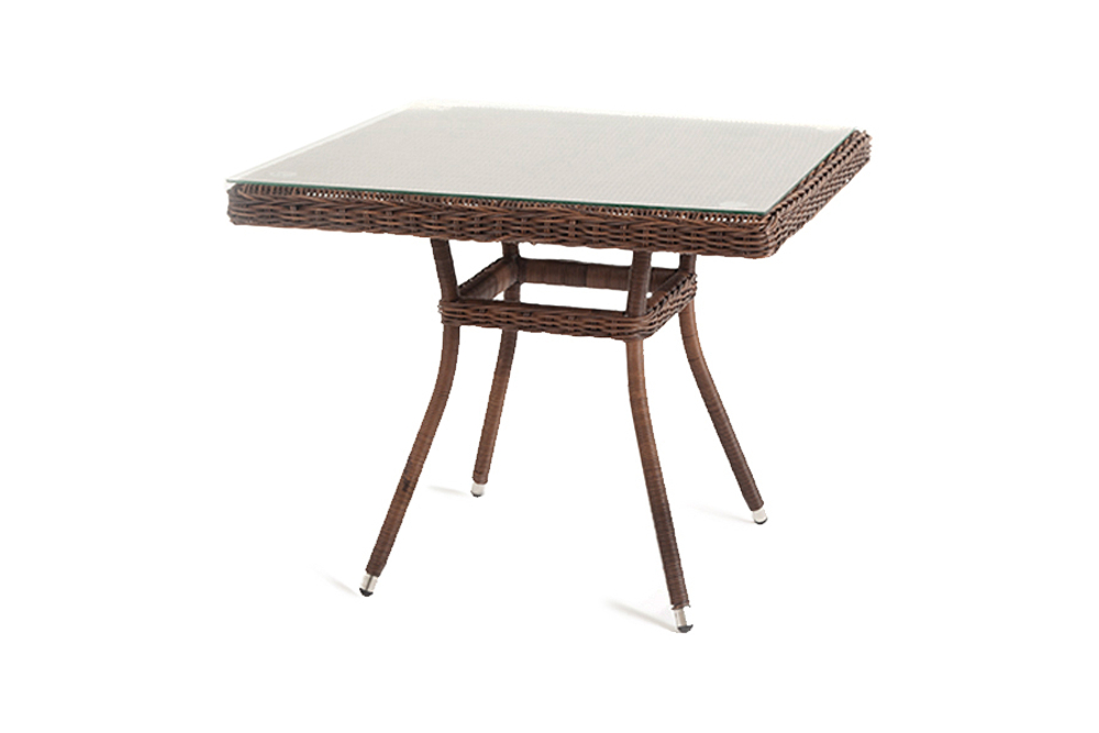 "Айриш" стол плетеный из искусственного ротанга, цвет коричневый