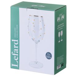 НАБОР БОКАЛОВ ДЛЯ ВИНА "GOLDY" ИЗ 2 ШТ. 540 МЛ