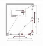 Душевой уголок BelBagno UNO-195-AH-2-120/90-CH-CR 120х90 стекло шиншилла/профиль хром