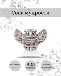 Сова серебряный шарм-подвеска
