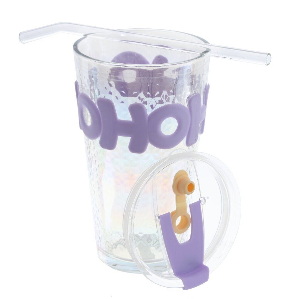 GAEM Стакан с трубочкой, 450 мл, L9 W9 H0,5 см, 3в.