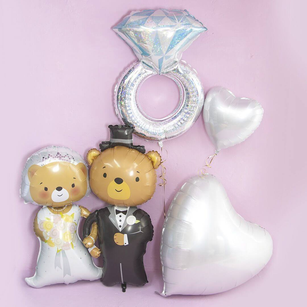 Шар Кольцо с бриллиантом серебро