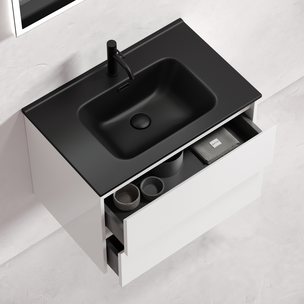 Тумба с раковиной Sancos Libra 70 см LB70W белый глянец