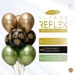 Шар (12''/30 см) Reflex, Зеркальный блеск, Золото (970), хром, 12 шт.