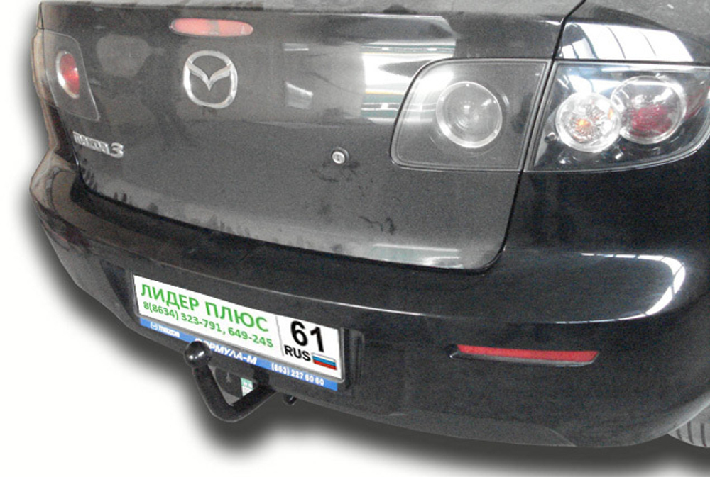 Фаркоп Лидер-Плюс для MAZDA 3 (BK) (седан,хетчбек) 2003-2008 с электрикой и сертифкатом в комплекте арт.(M303-A)