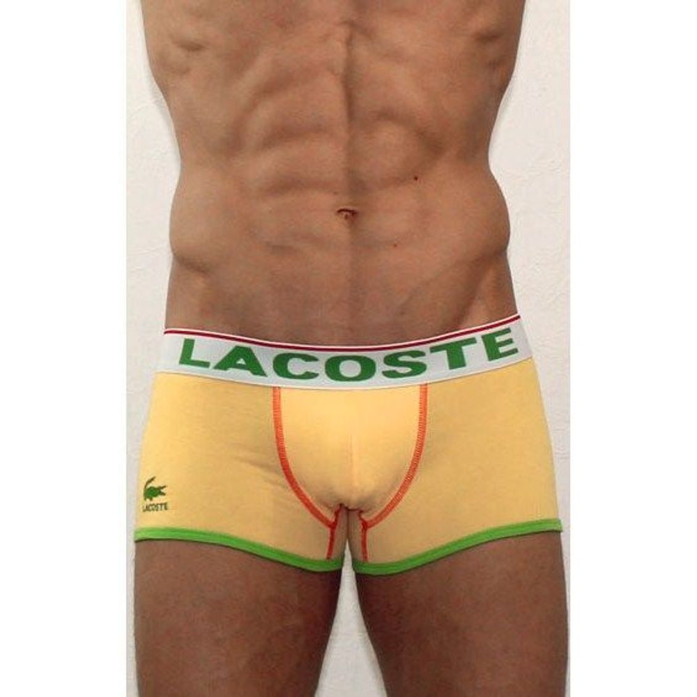Мужские трусы боксеры желтые Lacoste Yellow
