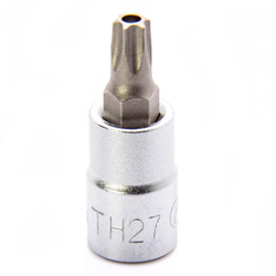 2025TH27 Торцевая головка со вставкой TORX с отверстием 1/4"  ТH27