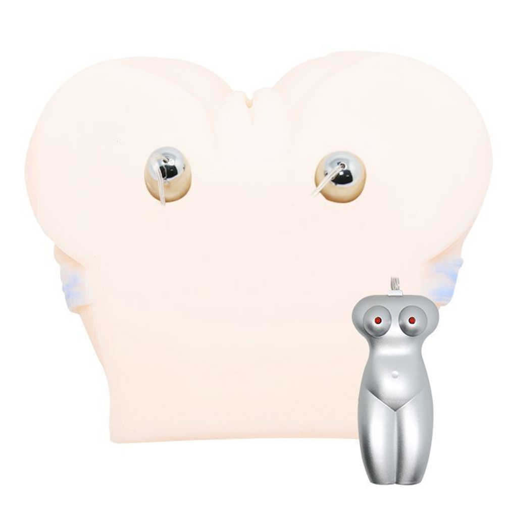 Мастурбатор-попка с двойной вибрацией и двумя входами (Цвет: телесный)