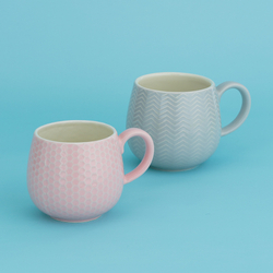 Чашка 350мл Mason Cash Embossed розовая