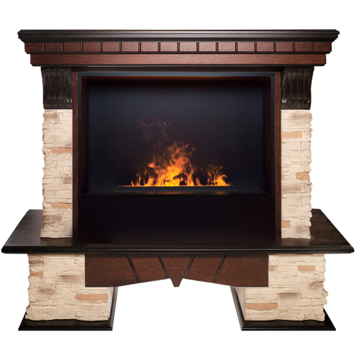 Каминокомплект Real Flame Rockland 26 AO с очагом 3D Cassette 630 Black Panel