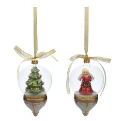 GAEM Украшение новогоднее "Ангел/Ёлочка", D 9 см, L9 W9 H17 см, 2в.