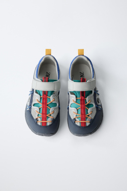 ZARA BAREFOOT КРОССОВКИ С ВЫРЕЗАМИ, РАЗНОЦВЕТНЫЙ