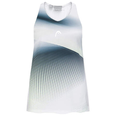 Футболка для девочки теннисная Head Agility Tank Top - white/print perf