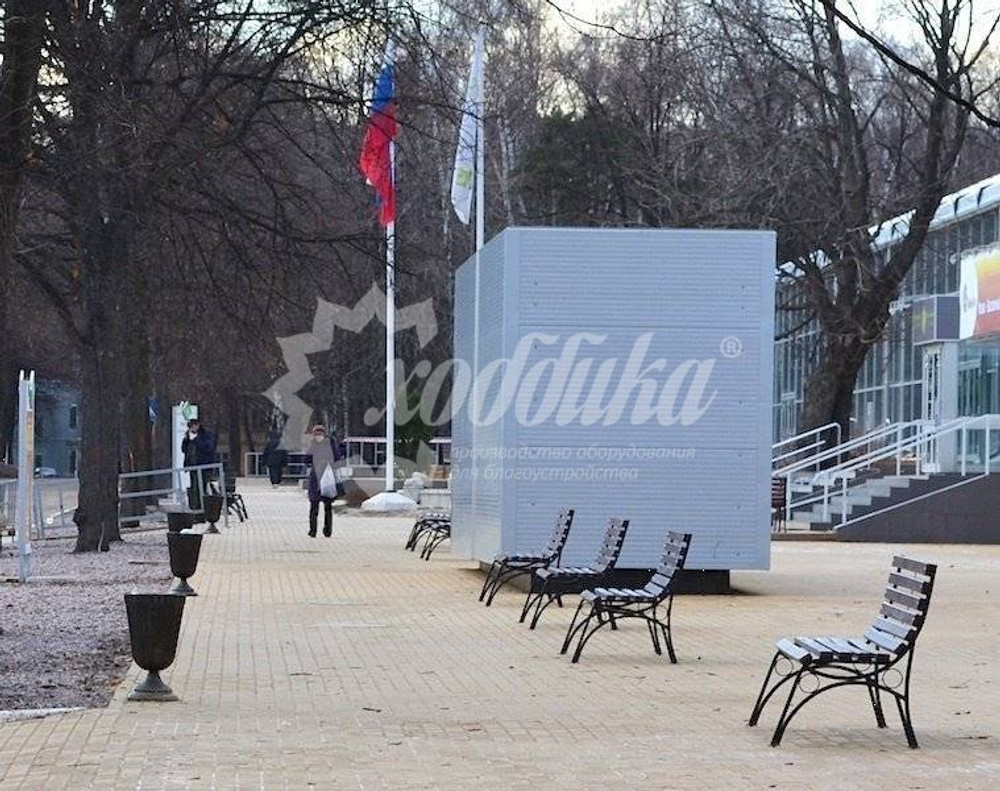 Скамейка стальная «Бульвар» без подлокотников