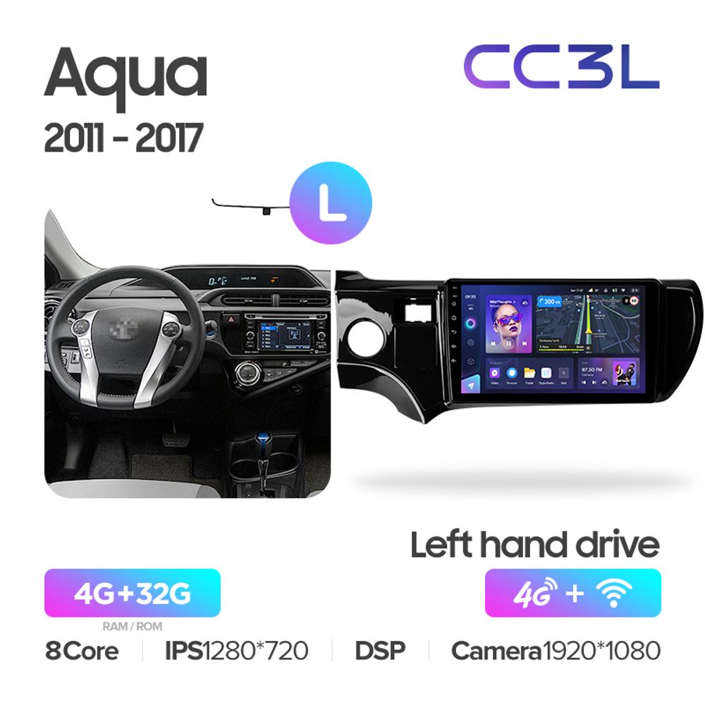 Teyes CC3L 9"для Toyota Aqua 2011-2017