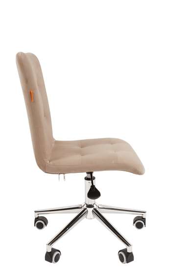Офисное кресло Chairman 030 Россия ткань T-6 бежевый, хром, без подлокотников