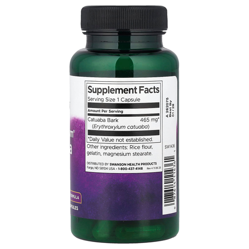 Swanson, кора катуабы Full Spectrum®, 465 мг, 60 капсул