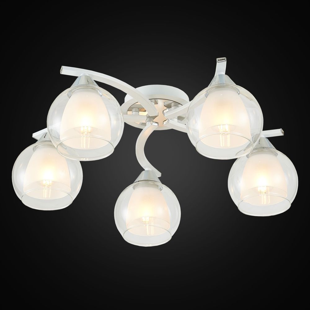 Citilux Кристи CL152150 Люстра потолочная Белая Хром