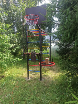 Монтаж уличной шведской стенки Sv Sport Рукоход (4 вертикальных столба)