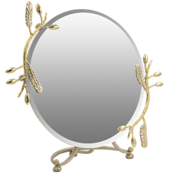 Настольное зеркало Oliva Branch (Олива Бранч) Айвори Мраморное золото