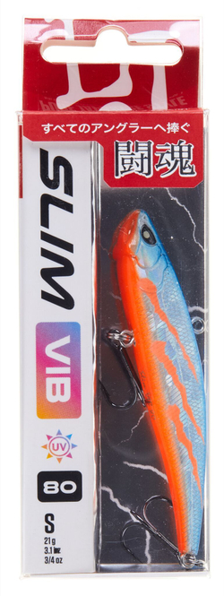 Воблер вертикальный Lucky John Slim VIB S 80, цвет 361