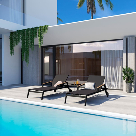 Шезлонг Ideal Patio СПОНДА карбон