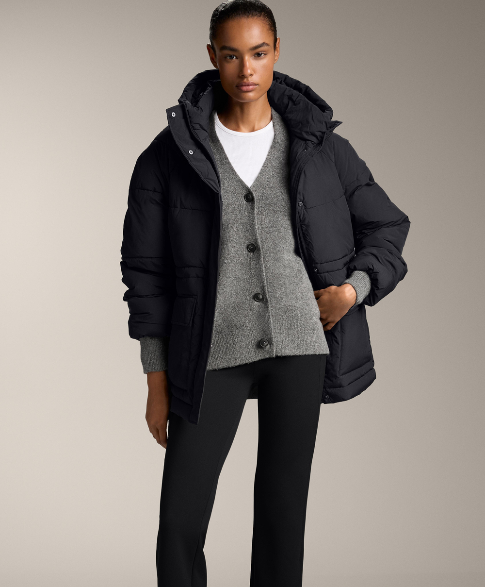 Oysho Мягкий трикотажный кардиган на пуговицах, серый меланж