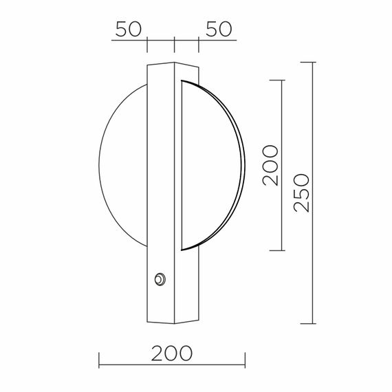 Настенный светильник LED4U L2230-300 BK