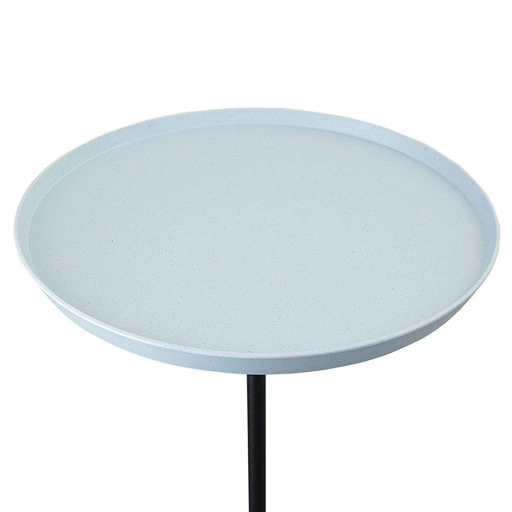 Столик кофейный Sustainable collection, Ø38 см, серо-голубой/черный