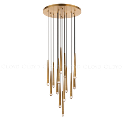 Подвесной светильник Cloyd MILVUS-B P14 / Ø55 см - латунь (арт.11112)