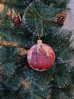 Шар стеклянный "Спас на крови",  ручная роспись