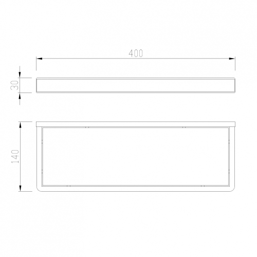 Полка стеклянная ABBER Westen AA1759G золото матовое