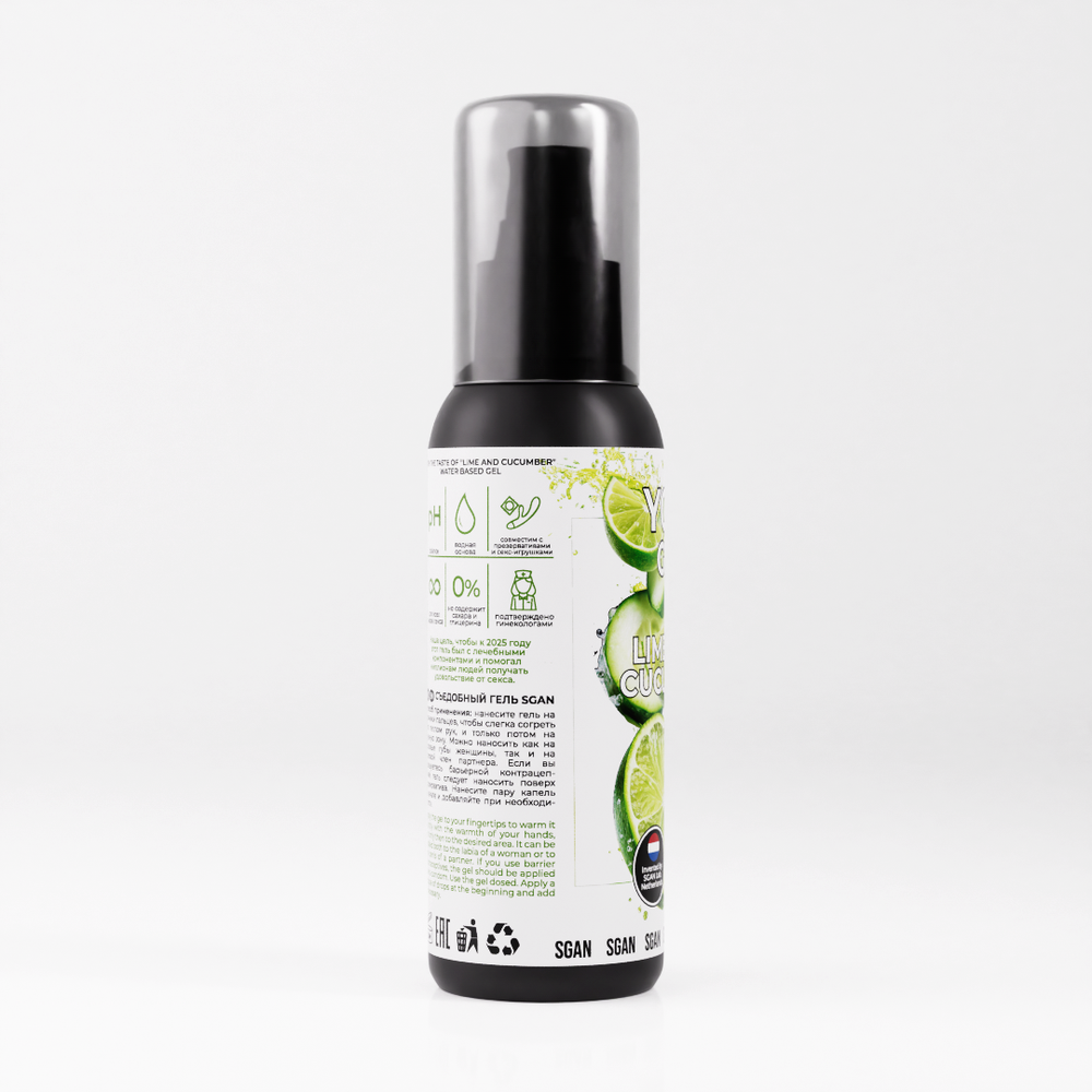 SGAN YONI GEL - Оральный лубрикант, лайм и огурец, 100 мл