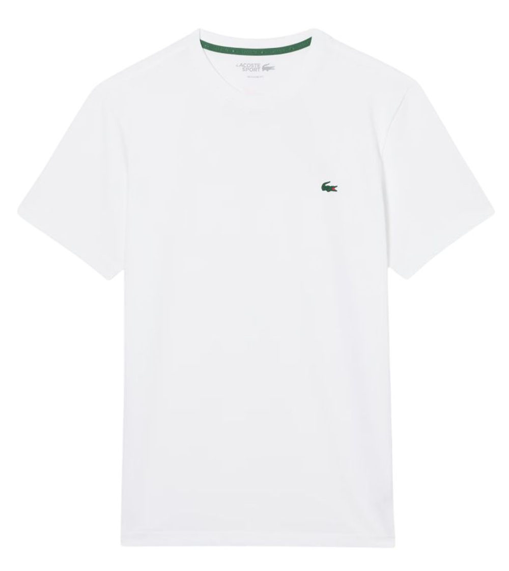 Мужская теннисная футболка Lacoste Ultra Dry Crocodile Graphic - white